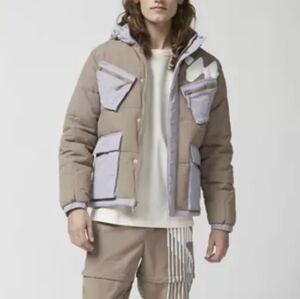 Urban Outfitters Without Walls Oversized Purple Taupe Puffer Coat Sz Medium NWOT